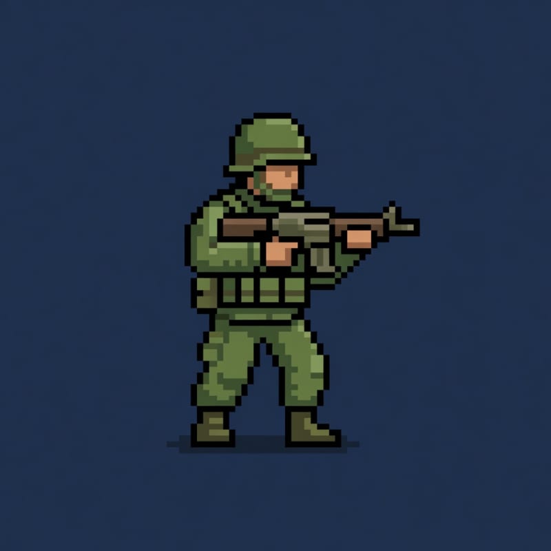 Pixel Soldier Sprite