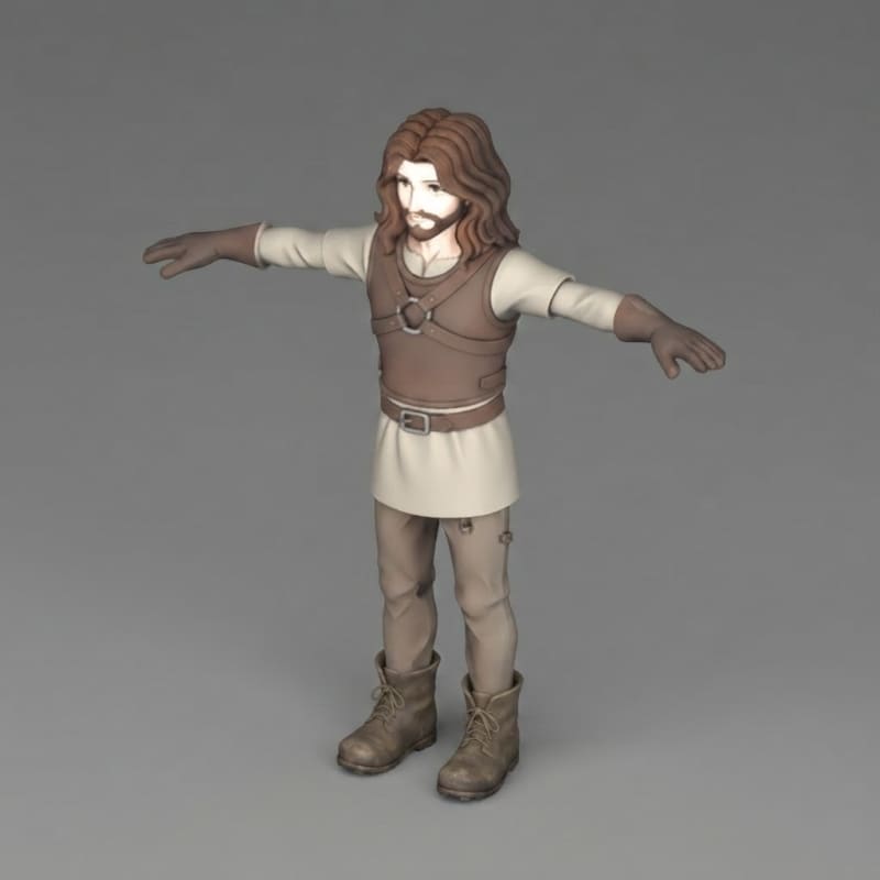 Image: Edit this exact low-poly game character. Keep the 
