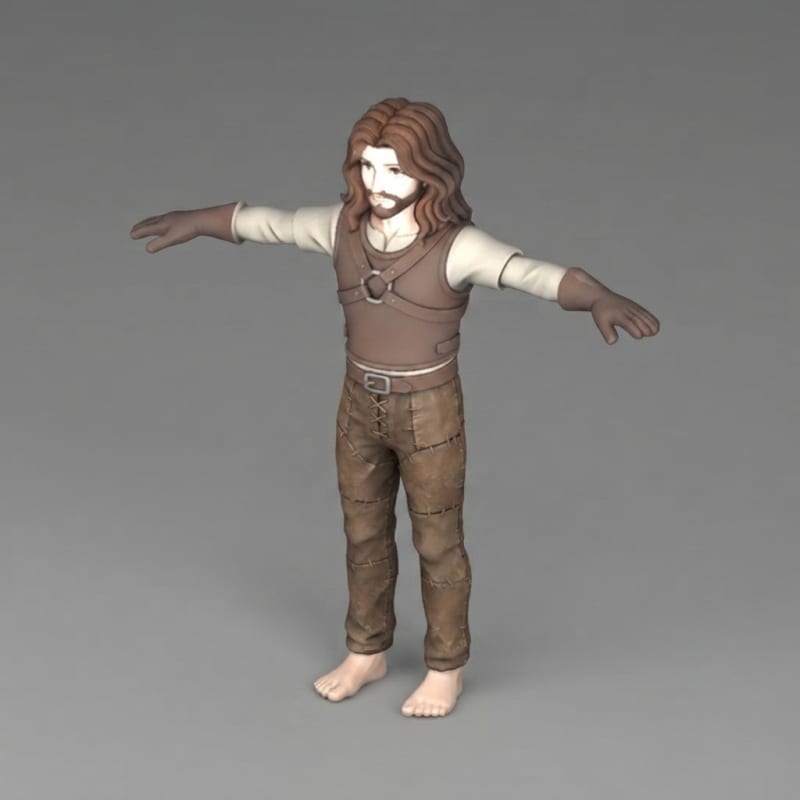 Image: Edit this exact low-poly game character. Keep the 