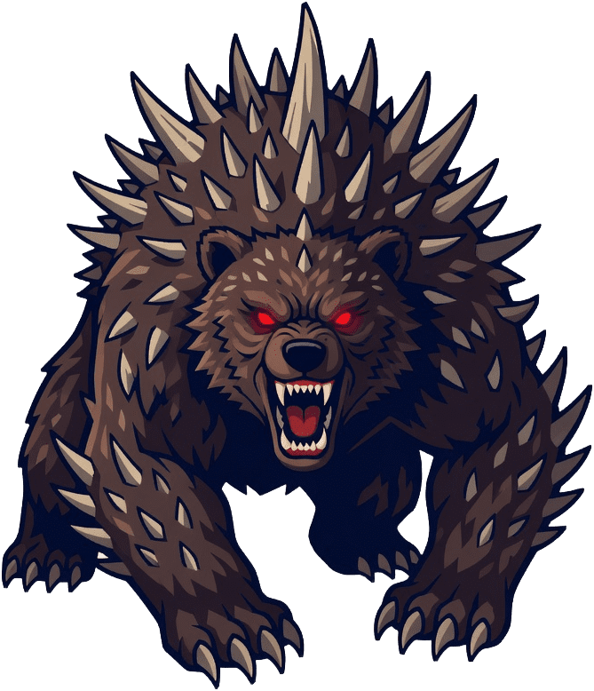 Spikey Bear Monster Pixel Sprite