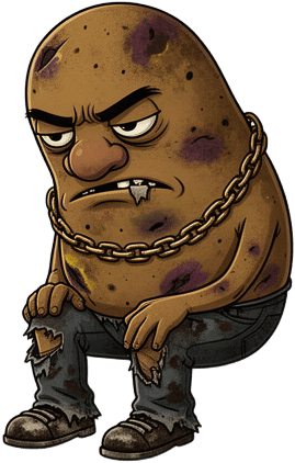 Weary Muddy Potato Character