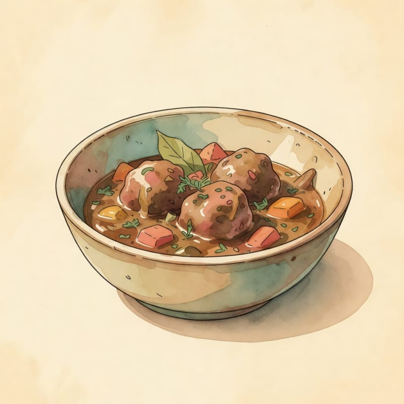 Meatball Stew Dish