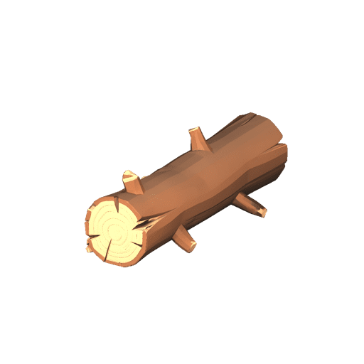 Low Poly Fallen Log