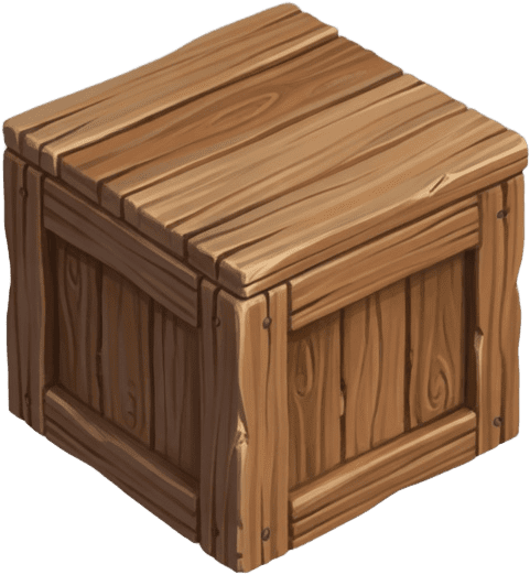 Wooden Supply Crate - Settlement Prop (1 / 2)
