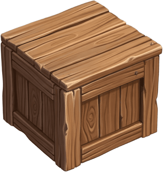 Wooden Supply Crate - Settlement Prop (2 / 2)