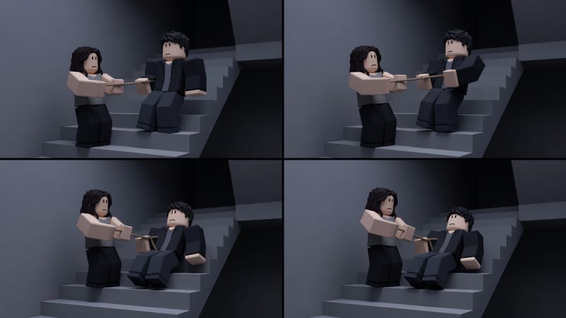 Memory Sheet: Dragged Him Up The Stairs (low-poly)