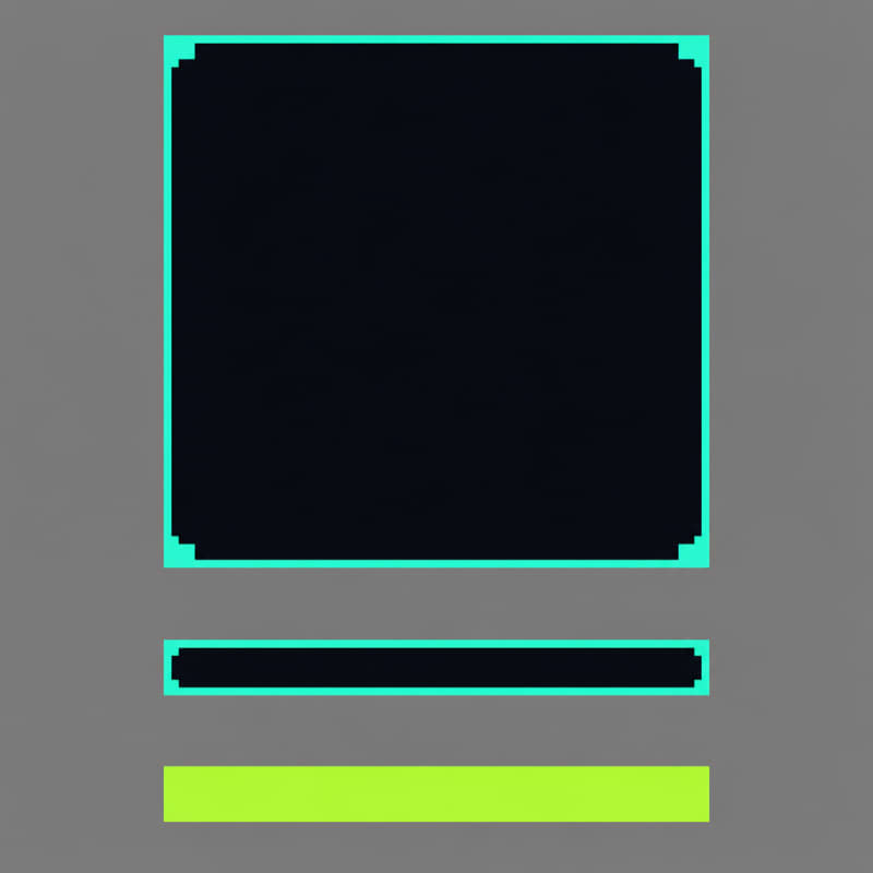 Neon Pixel UI Panel and Bar Kit