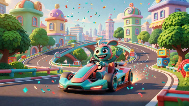 Cartoon Kart World Key Art