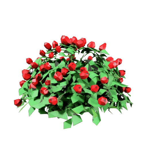 Low Poly Berry Bush