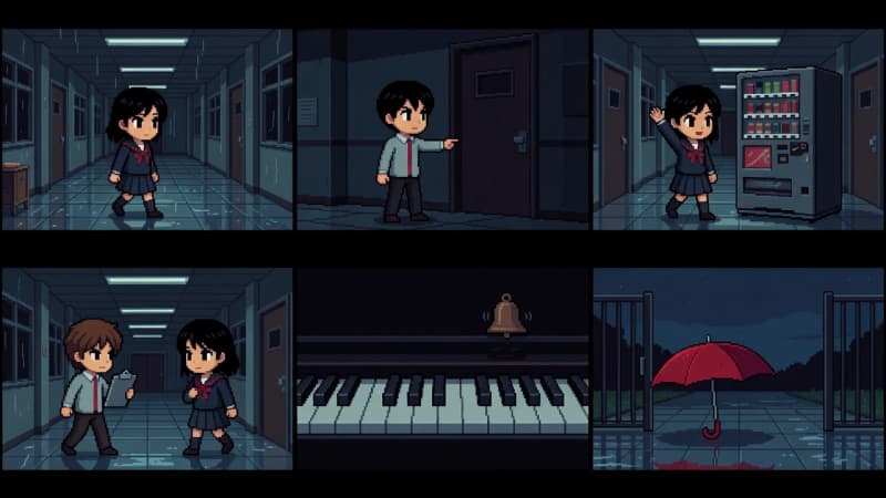 Before the Bell Rings - Demo Cutscene Keyframes