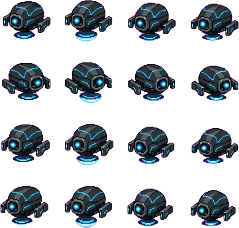 Collector Drone - Hover Idle Sheet 4x4