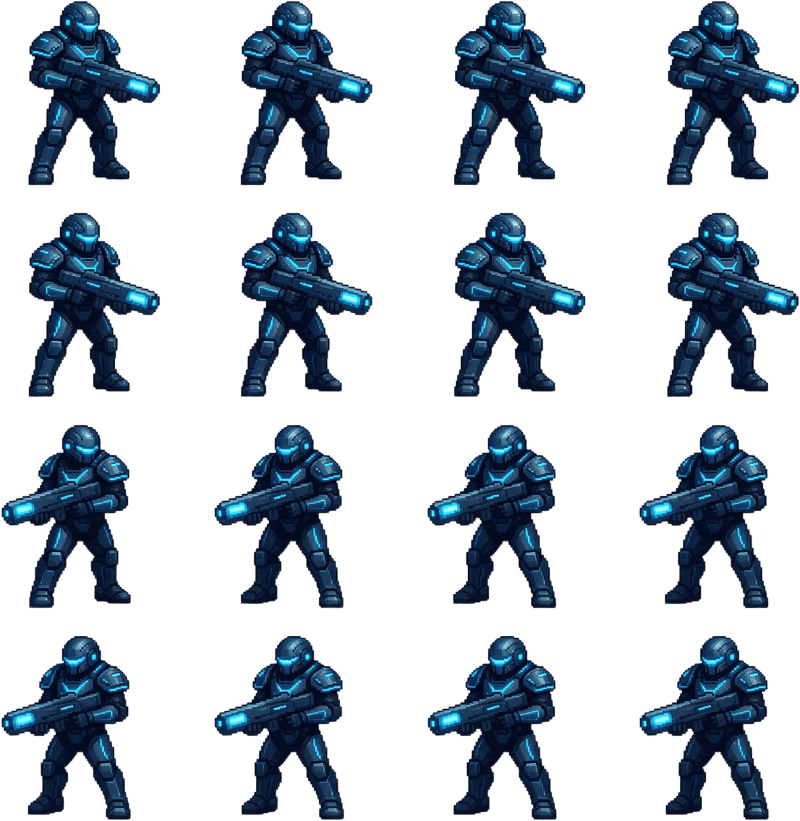 Laser Trooper - Idle Sheet 4x4