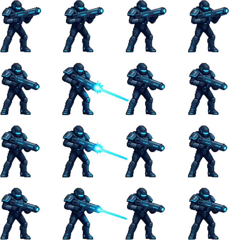 Laser Trooper - Shoot Sheet 4x4