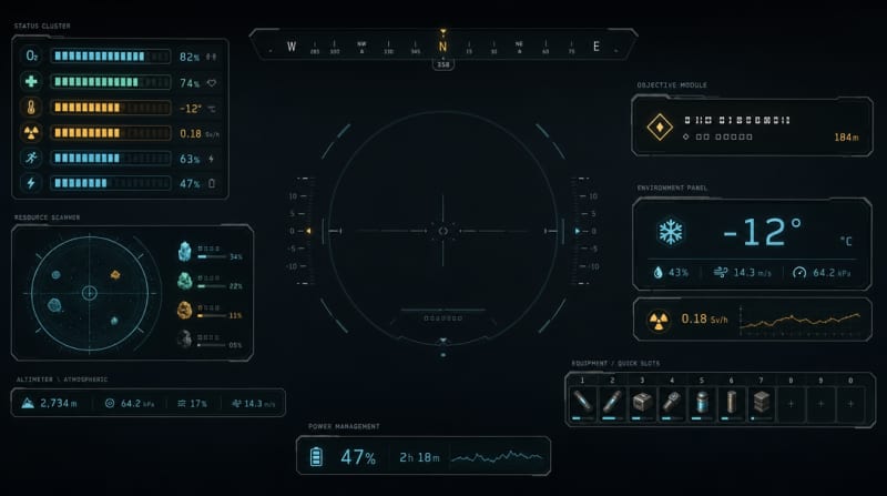 Frontier Survival HUD Concept