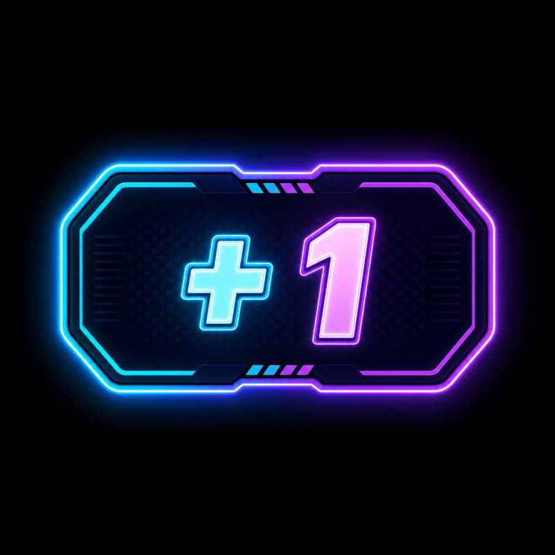 Keyboard Plus One HUD Badge