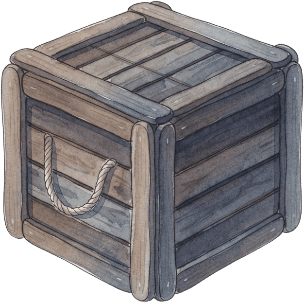 Dead Letters Watercolor Crate