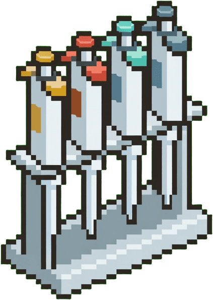 Micropipette Set (pixel art)
