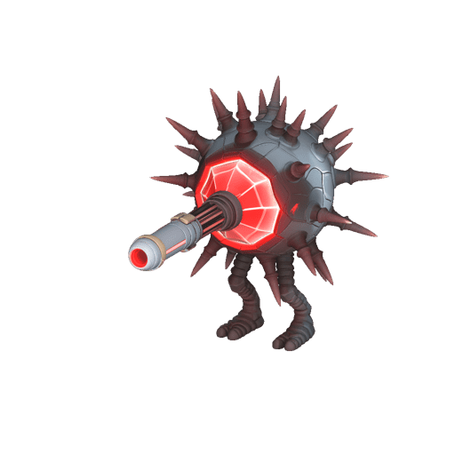 Neon Spike Virus Monster