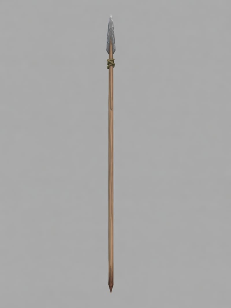 Wooden Spear with Flint Tip - Reference