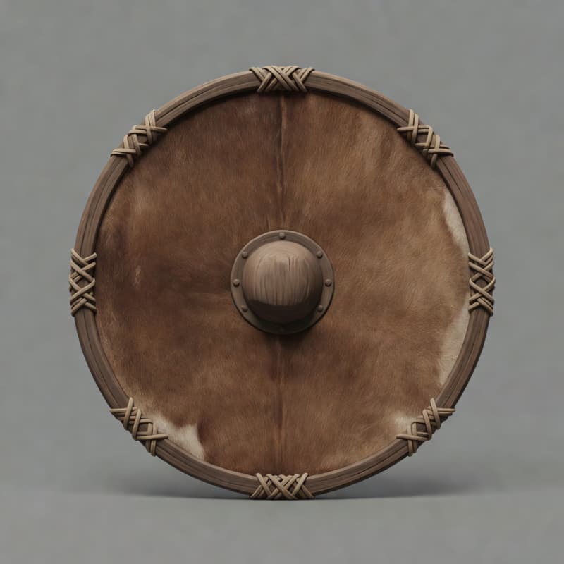 Round Hide and Wood Shield - Reference