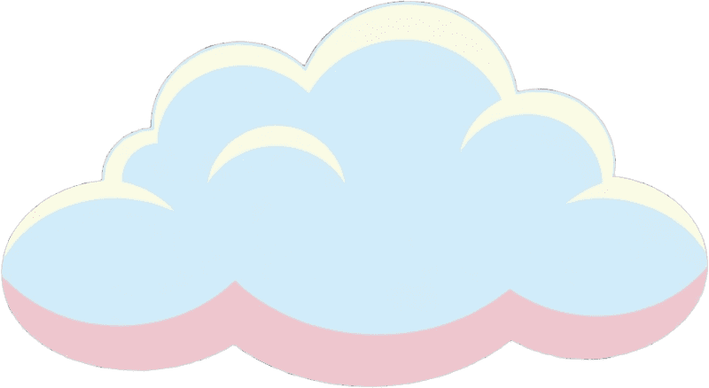 Image: Flat colour 2D game background cloud sprite: one s