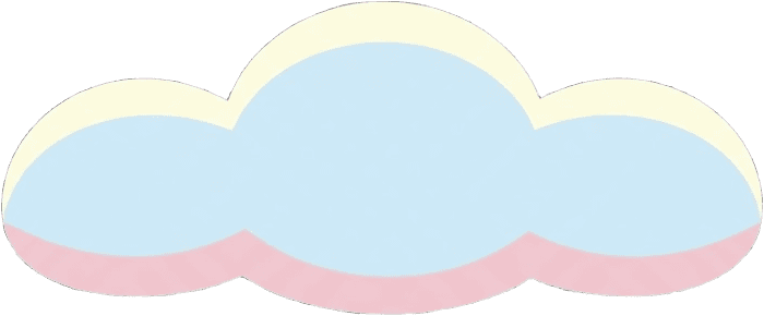 Image: Flat colour 2D game background cloud sprite: one s