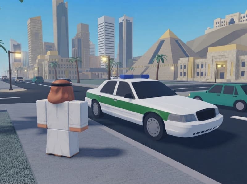 Police car — realistic