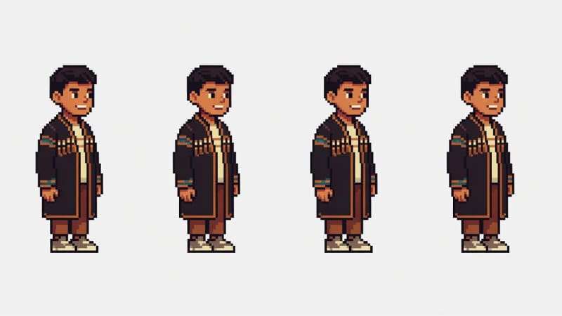 Georgia Runner Player IDLE strip (grok alt)