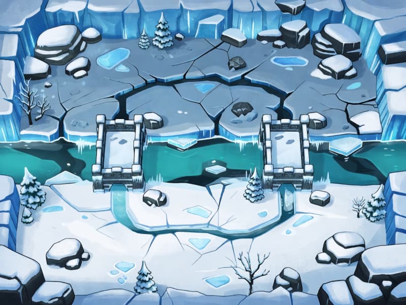 Arena Background - Frozen Ice Fields