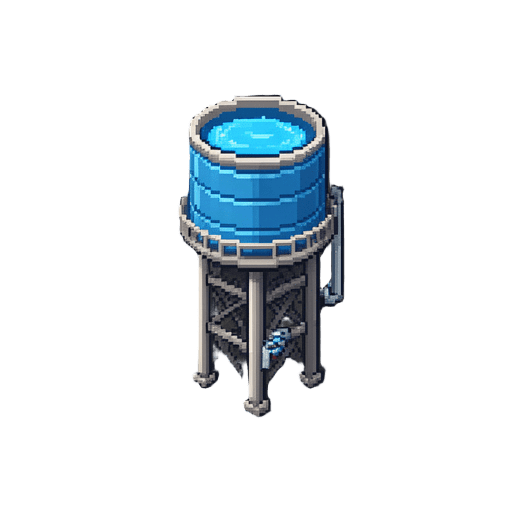 Isometric Pixel Water Tower