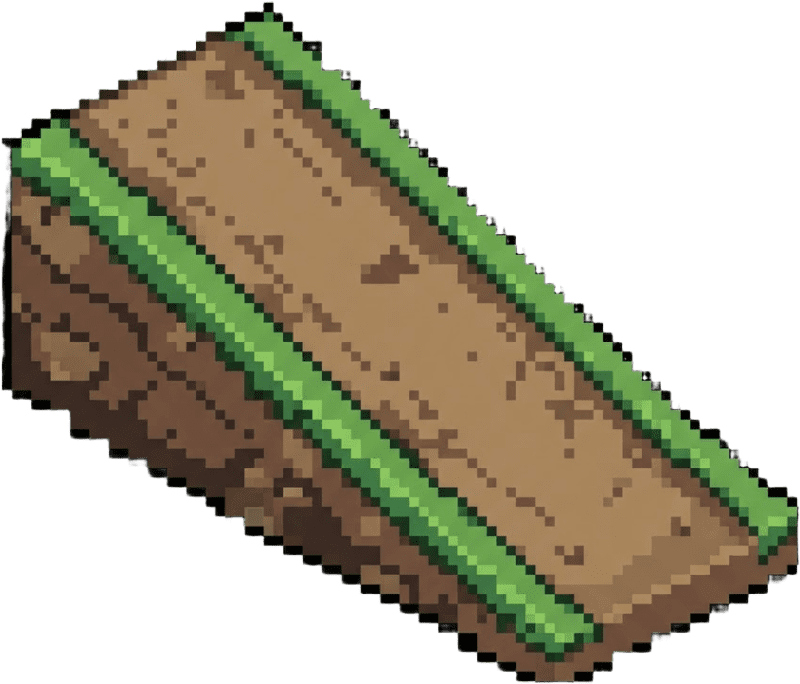 Image: dirt ramp rising 32px over one tile toward the upp