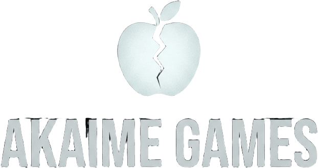 Image: Minimal horror game studio logo on a dark transpar