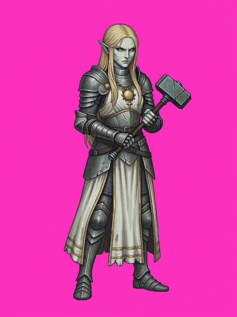 Elf Cleric Female - Battle Figure