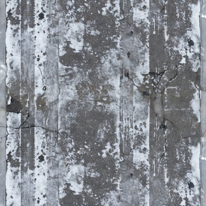 Snowy Asphalt Road Texture
