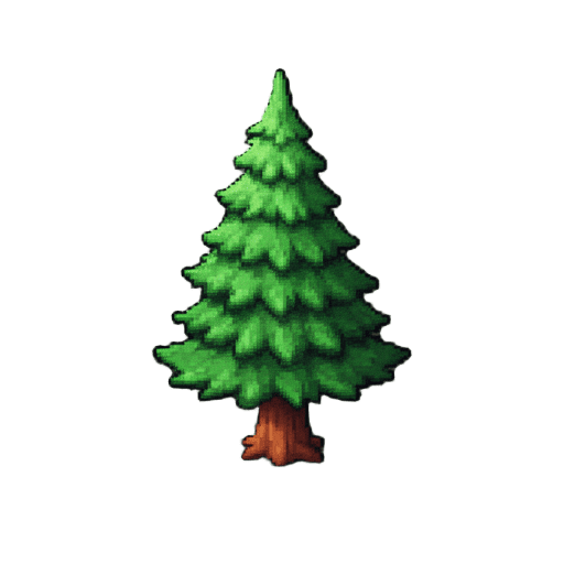 Detailed Isometric Spruce Tree
