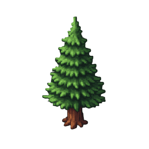 Detailed Isometric Spruce Tree