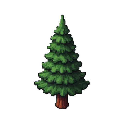 Detailed Isometric Spruce Tree