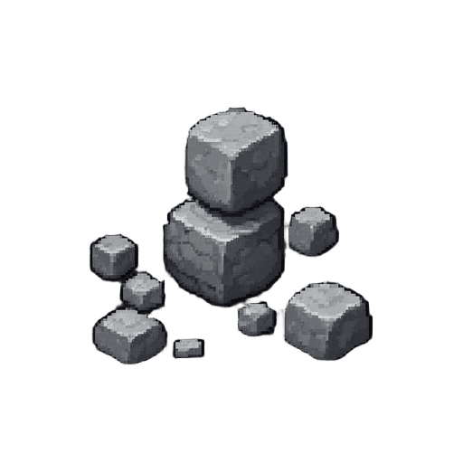 Isometric Realistic Stone Cluster
