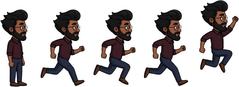 Hero 5-Pose Character Sheet