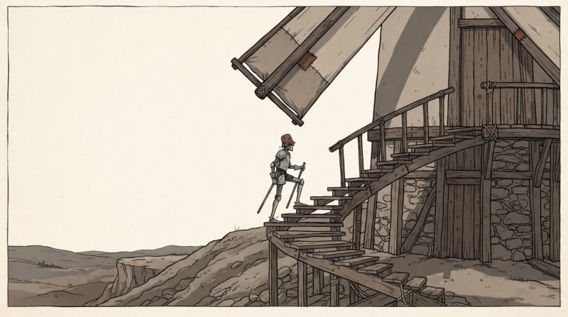 Climb the broken stairs