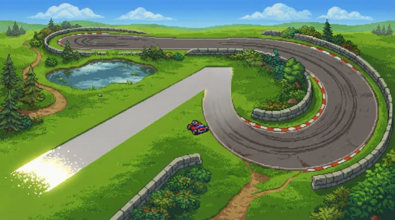 Paint a shortcut through grass