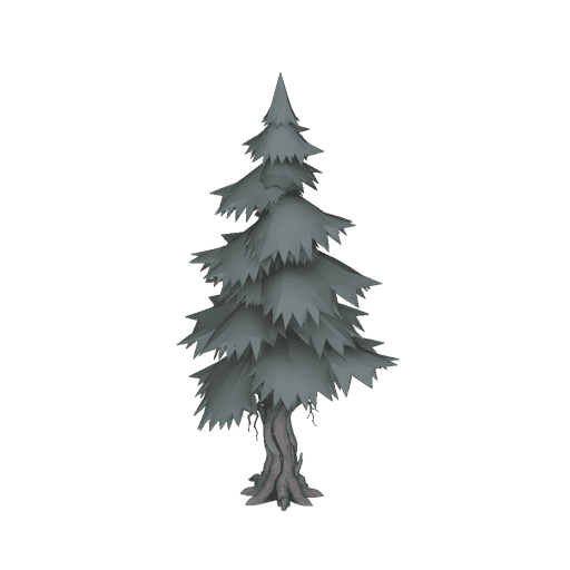 Grim Low Poly Conifer Tree
