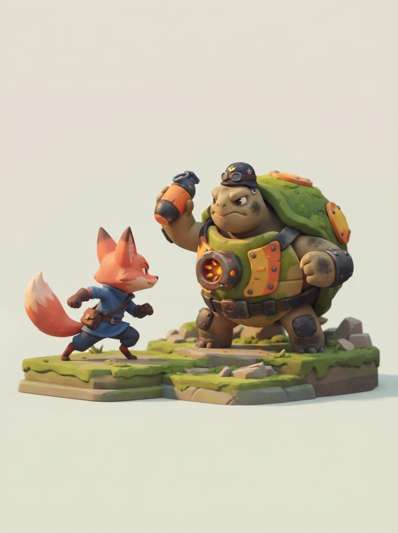 A bomb-shell tortoise