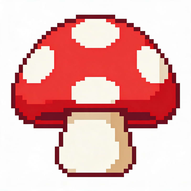 Mushroom Pixel Picture
