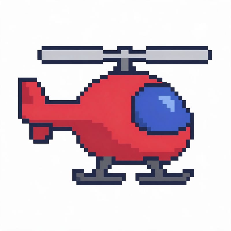 Helicopter Pixel Picture