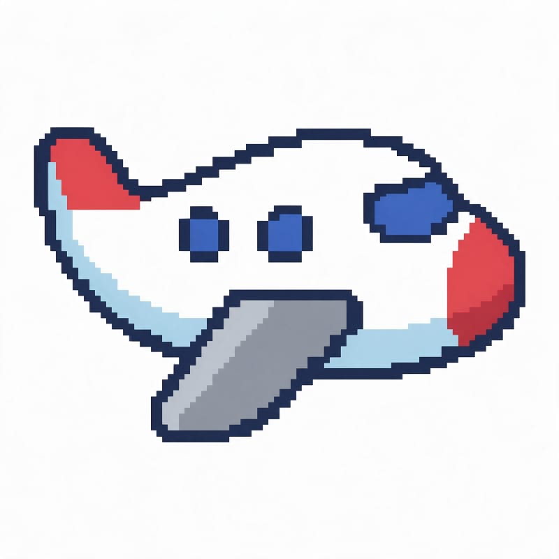 Airplane Pixel Picture