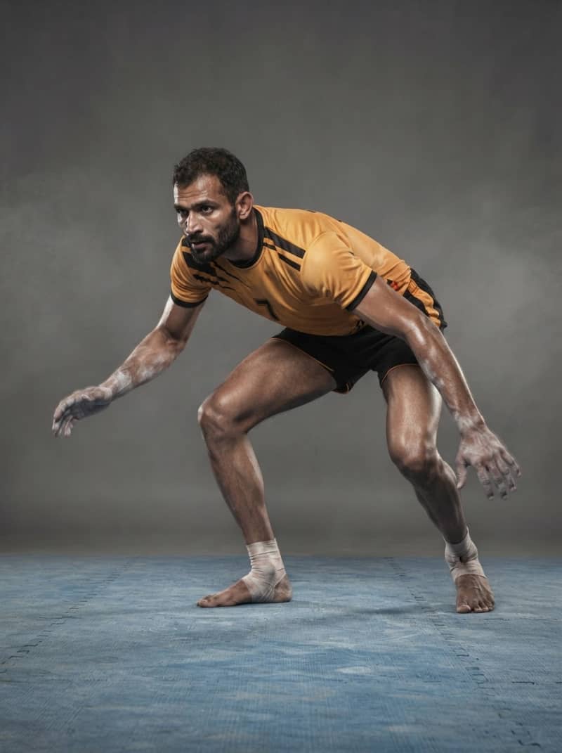 A barefoot mud-court raider