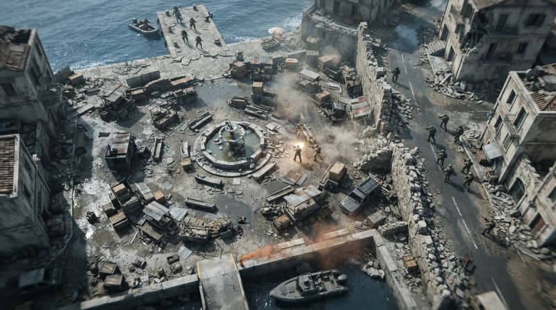 A Bombed Coastal Market