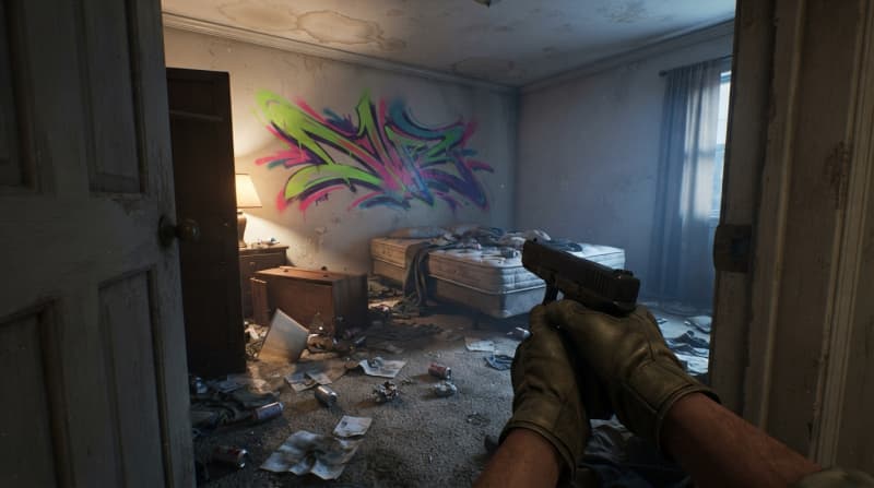 Sweep the upstairs bedroom