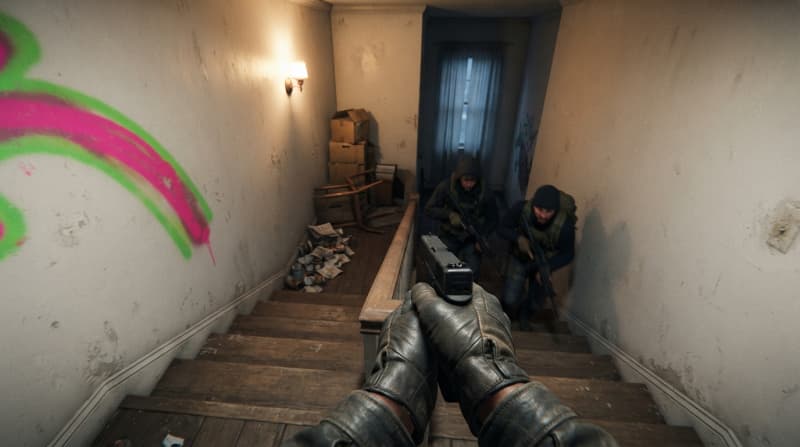 Hold the stair landing